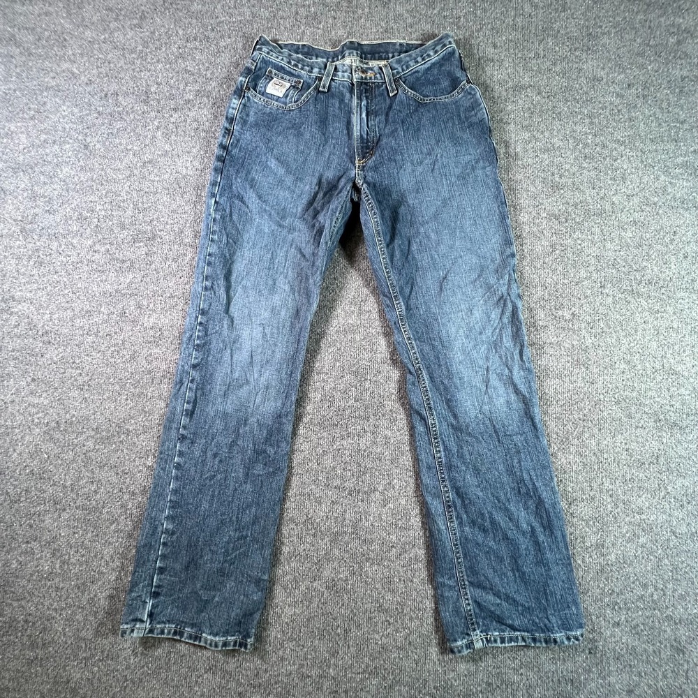 Cinch Silver Label 001 Rigid Straight Jeans Mens 32x32 Blue Denim MB98034001